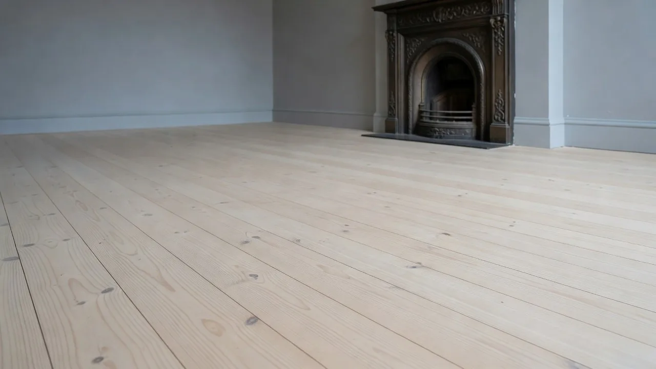 A sanded baltic pine floor in a Sydney terrace