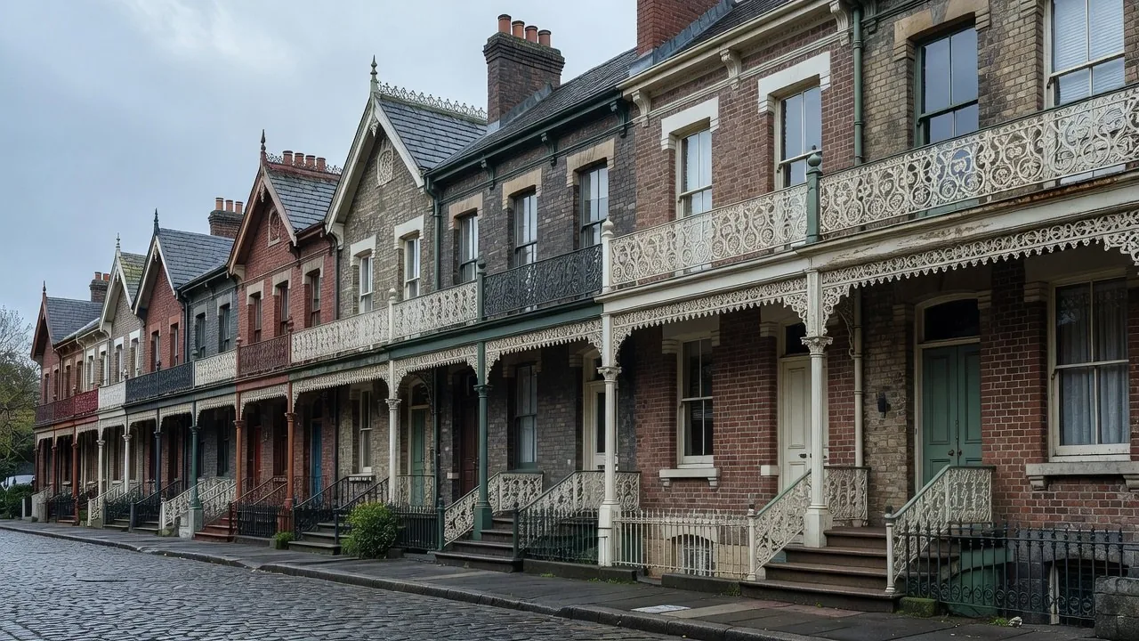 A row of Sydney terraces in an inner-west street